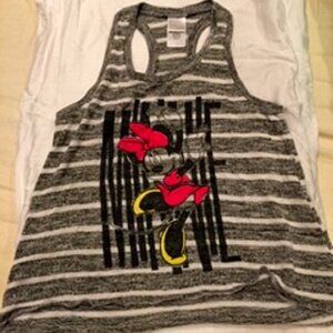 NWOT Disney Minnie Mouse Racer-back Tank Top Striped Size: XSMALL